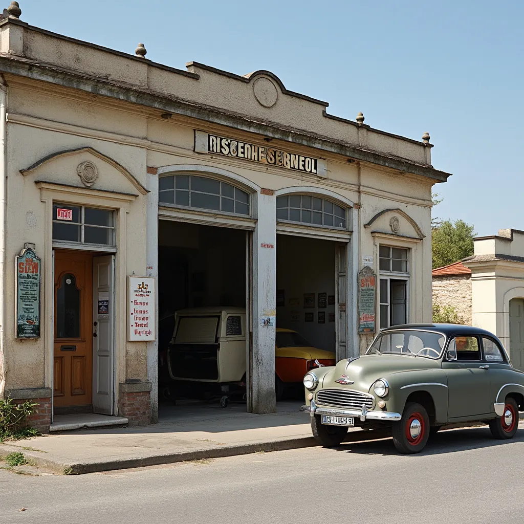Fachada de una estación de servicio ESA emblemática
